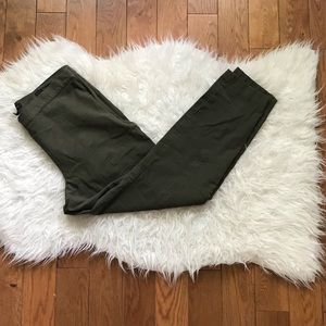 Banana Republic Devon cropped pants SZ 14 Green